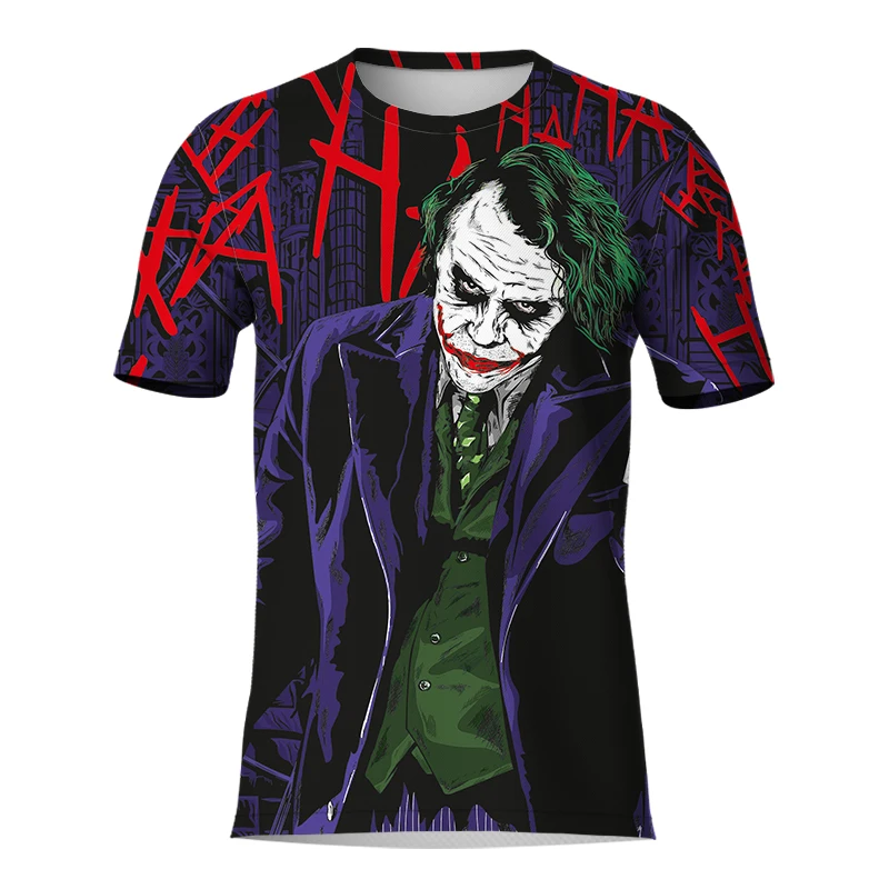 

Marvel's New Joker HAHAHA!!! Same Style Men's T-shirt 3D Printed Summer Quick Drying Breathable Short Sleeved Hot Selling Tops