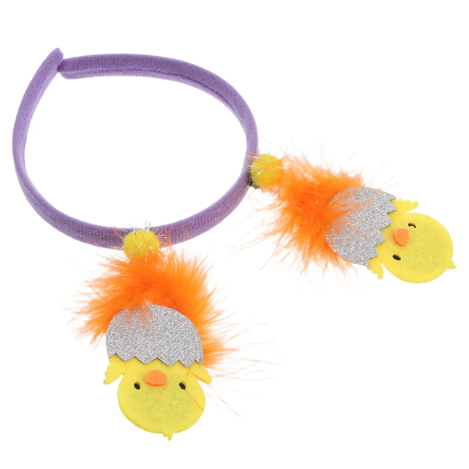Easter Feathered Yellow Chick Headband Comfortable Adjustable Hairband for Easter Party Costume Accessories Chicken Hair Bands