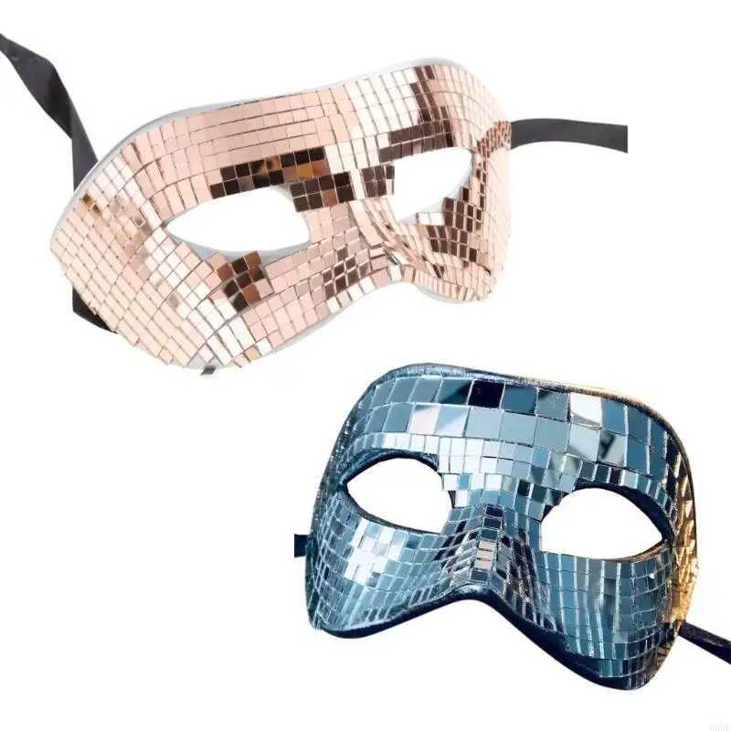 Masque mascarade B95F, couverture faciale Cosplay à paillettes pour femmes, couvre-yeux Sexy pour Halloween