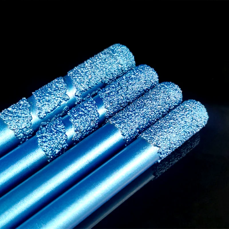 Imagem -02 - Diamante Soldadas Pedra Fresadora Fundo Plano Bola Nariz Gravador Granito Ferramenta de Corte Escultura Faca Máquina Cnc Gravação Bits
