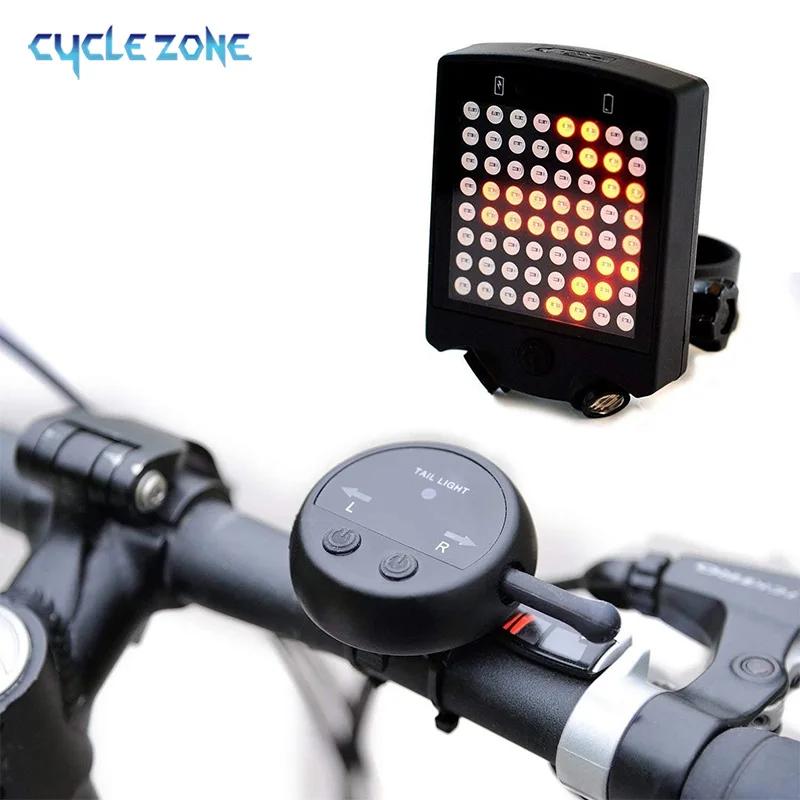 Bike Turn Signal for Bicycle Tail Light Remote Bicycle Lights LED USB Rechargeable Bicycle Lamp Bike Wireless Warning Tail Light