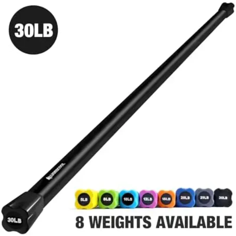 Workout Weighted Bar,Padded Exercise Weight Bar, Solid Steel Stretching weighted bar set for Body Sculpting, Physical Therapy,Bo