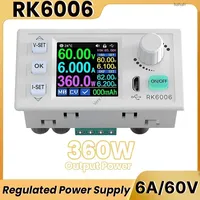 RK6006 DC Regulated Power Supply 1.54Inch Display Step Down Voltage Bench Firmware Upgrade USB Stabilized Voltage Buck Converter