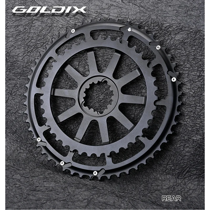 GOLDIX Road Bike Chainring 50-34T 52-36T 53-39T Double Chainwheel for SRAM Direct Mount 3-Bolt Crankset 10 11 12 Speed - view 4