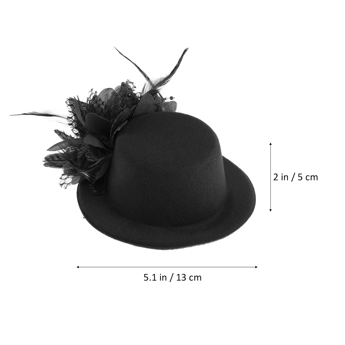 مشبك شعر أنيق على شكل قبعة مقاس 13 سم من نسيج شبكي ناعم ومشابك مزدوجة آمنة لحفلات الزفاف وإكسسوارات الشعر لحفلات الزفاف