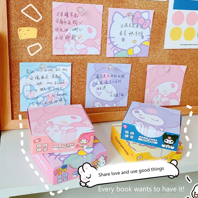 Cartoon Creative Note Paper Message Stickers Kawaii Lovely Anime N Times Sticky Notes Student Notepad Stationery School Supplies