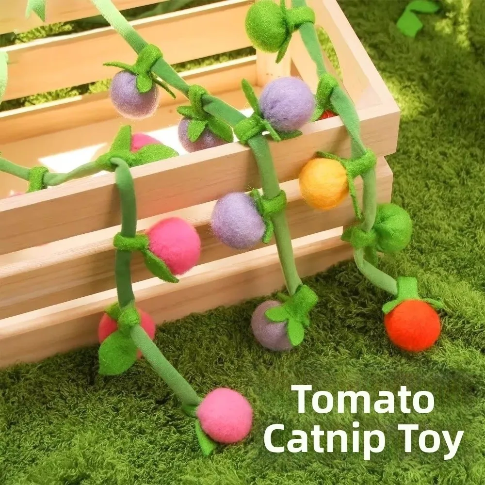 

Pet Supplies Bite Resistant Tomato Cat Teaser with Bell Boredom Relief Cat Scratch Toy Interactive Kitten Toy Self Play