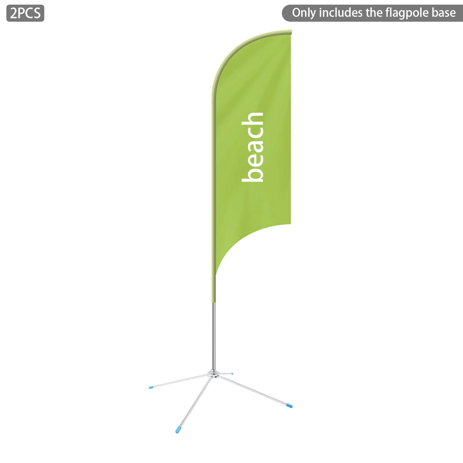 2Pcs Cross Bases for Tear Drop/Feather Flags, Foldable Flagpole Stand 17mm, Portable Indoor Outdoor Use