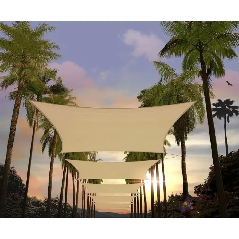 

Factory Direct Outdoor HDPE Polyester Shade Sail Netting Rectangle Square Triangle Garden Shading UV Serviceable Product