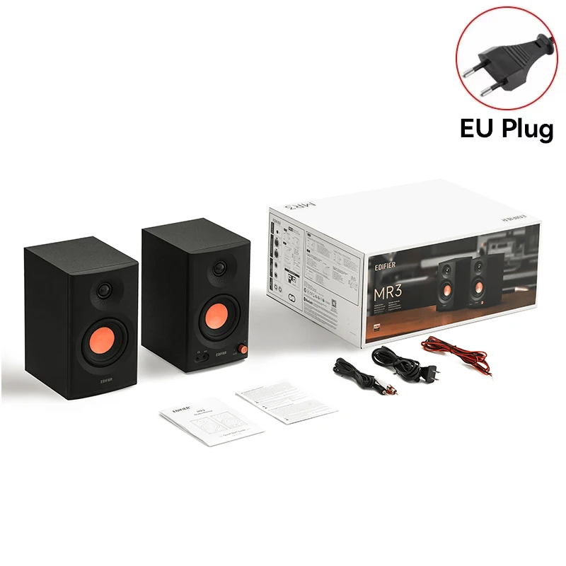 نظام مكبر صوت Edifier ، صوت عالي الدقة ، بلوتوث ، V5.4 متوازن ، TRS ، RCA ، مدخلات AUX ، تطبيق EQ ، إعداد تعويض الغرفة ، MR3