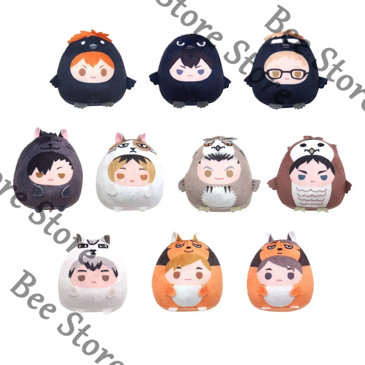 

Хайкю!! Пальмовые плюшевые игрушки в подарочной упаковке Hinata Shoyo Tobio Kageyama Oikawa Tooru miya atsumu Kozume Kenma Tetsurou kuroo