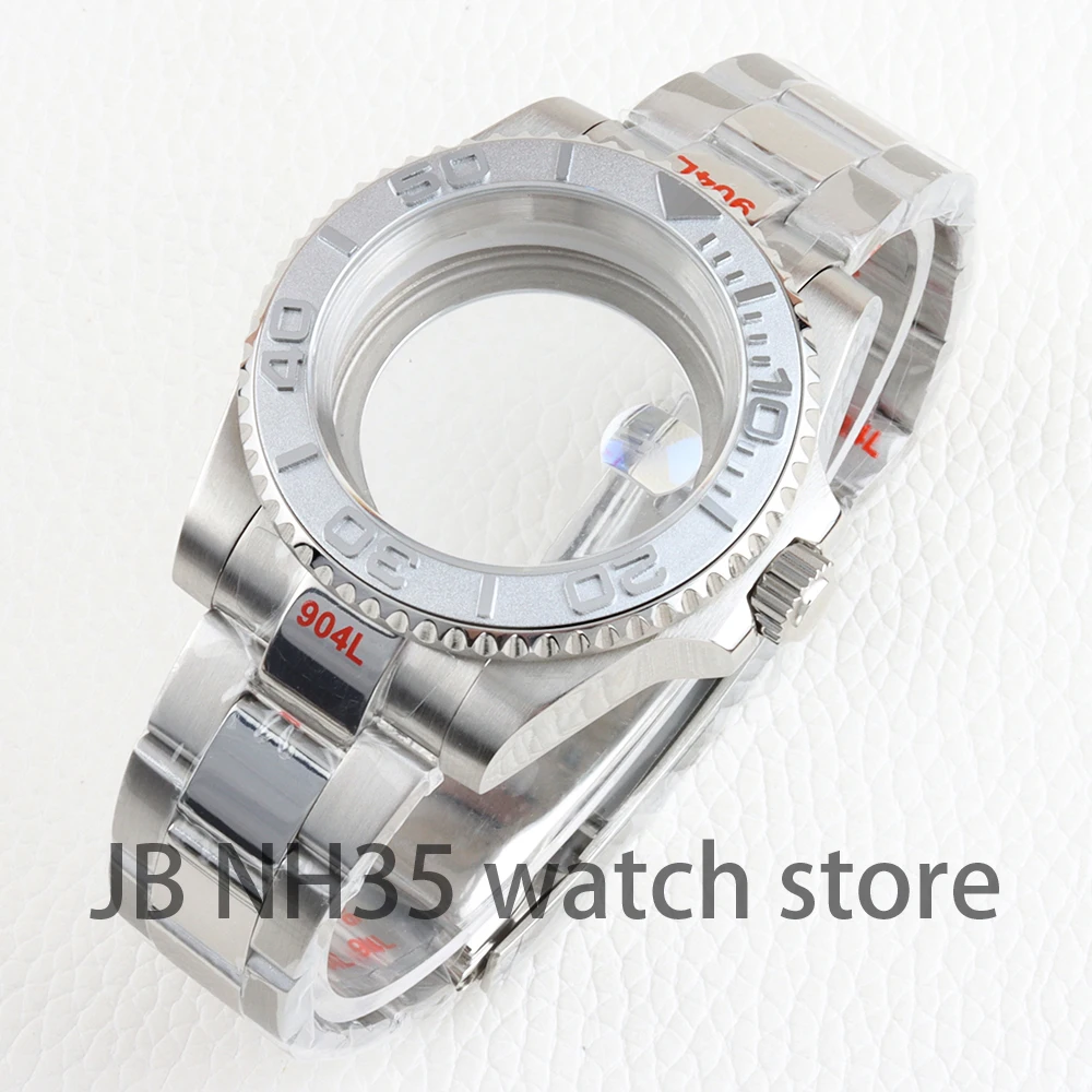 40 مللي متر ساعة حافظة 20 مللي متر حزام المحار مصقول سوار مقاوم للماء ل Yachat-Master SUB 13.5 مللي متر الطلب NH34 NH35 NH36 NH38 حركة