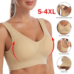 Sexy Women Bra Plus Size Seamless Breathable Brassiere Wire Free Bralette Underwear Comfortable Active Padded Brassiere Crop Top