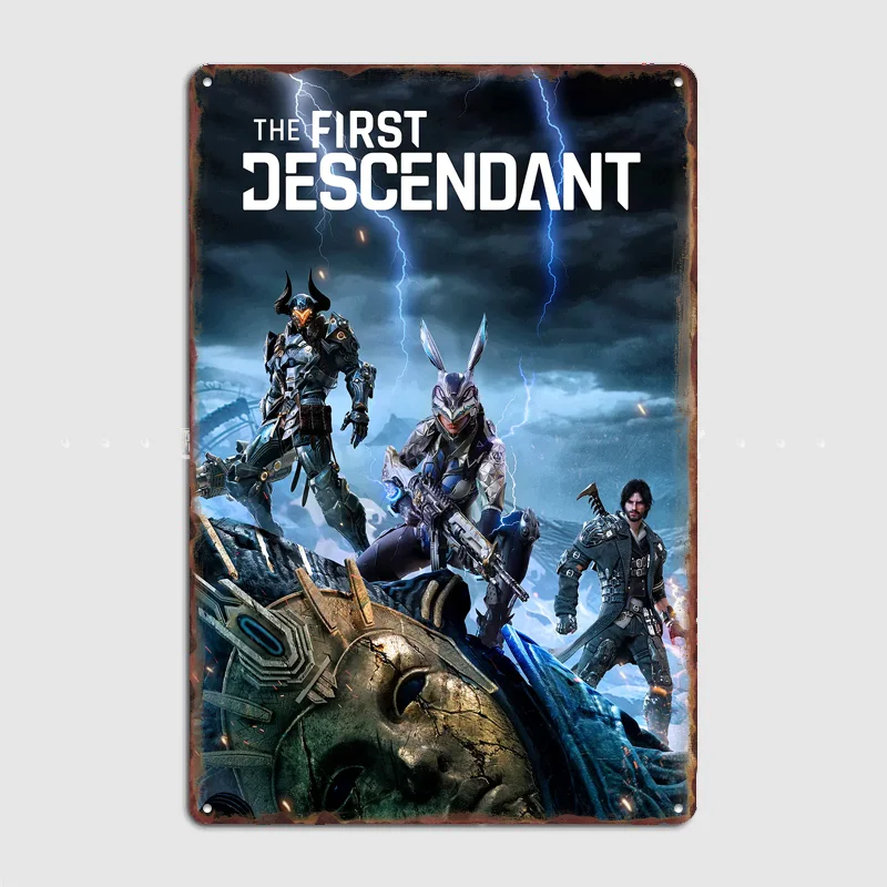 The First Descendant Game Poster Metal Sign Room Decor Life Wall Custom Bedroom Indoor Home Wall Decor Posters Room Decoration