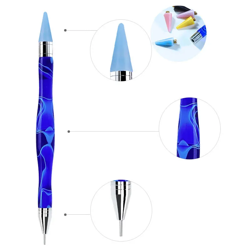 Professional Double Headed Acrylic Nail Art Pen Marbling Printed Painting Dotting Pens Manicure DIY Beauty Tools