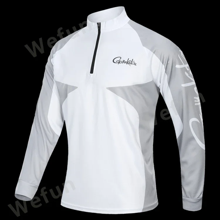 2025 ملابس صيد السمك ذات ياقة واقفة وأكمام طويلة تي شيرت للحماية من الشمس ملابس سريعة الجفاف قابلة للتنفس لركوب الدراجات والمشي لمسافات طويلة