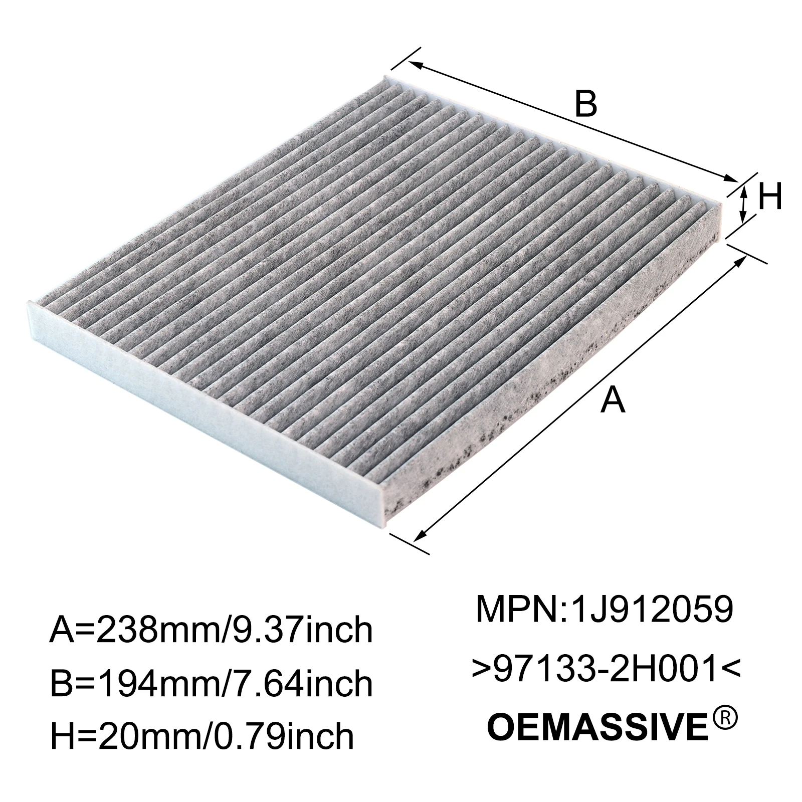 Car Pollen Cabin Air Filter For Hyundai Creta Elantra i20 i30 Kia Carens Ceed Forte Rondo 97133-2H001 97133-2H000 97133-F2000