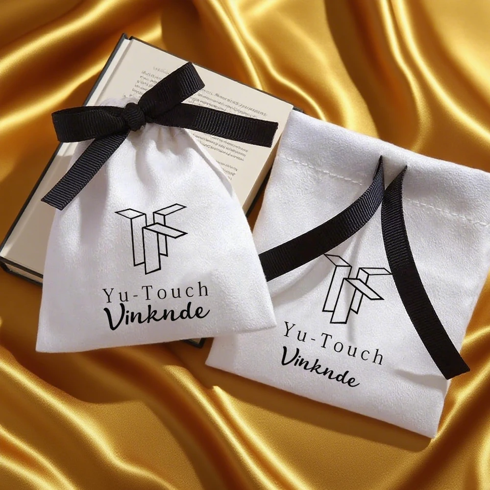 

Печатный на заказ логотип, пригодный для вторичной переработки, фланелевая замшевая сумка для ювелирных изделий, ожерелья, кольца, часы, браслеты, экологически чистая бархатная сумка для хранения