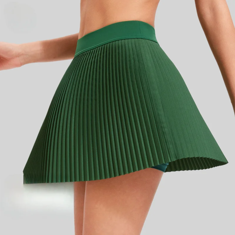 

MAQVOB EU US Size Top Quality Summer Fashion Outdoor Tennis Golf Casual Versatile Lining Shorts Pleated Sports Short Skirt