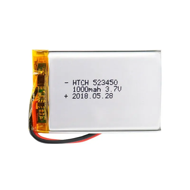 1-6pcs 1000mAh 523450 3.7V Polymer Lithium Rechargeable Battery Li-ion Battery For Smart Phone DVD MP3 MP4 Led Lamp