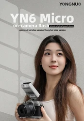 YONGNUO YN6 Mini On Camera Flash Speedlite - Compact External Lighting for Photography