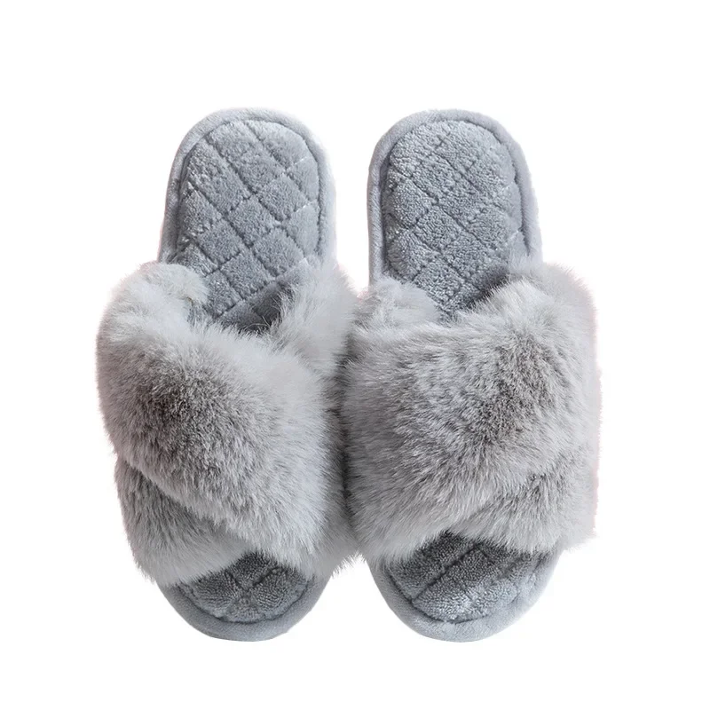 Women Slippers New 2023 Fur Indoor Fashion Woman Shoes Daily Vacation Shoes Ins Style Footwear Size 36-41