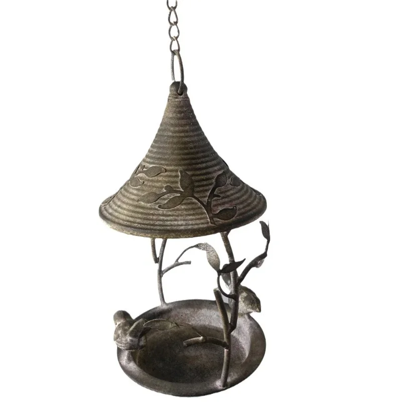 

Wrought iron bird feeder villa courtyard decoration hanging parts famous balcony garden gardening groceries