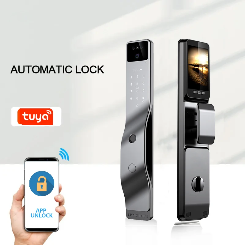 

Wholesale 3d Face Recognition Fingerprint Keyless Entry Smart Front Door Lock With Camera Wifi