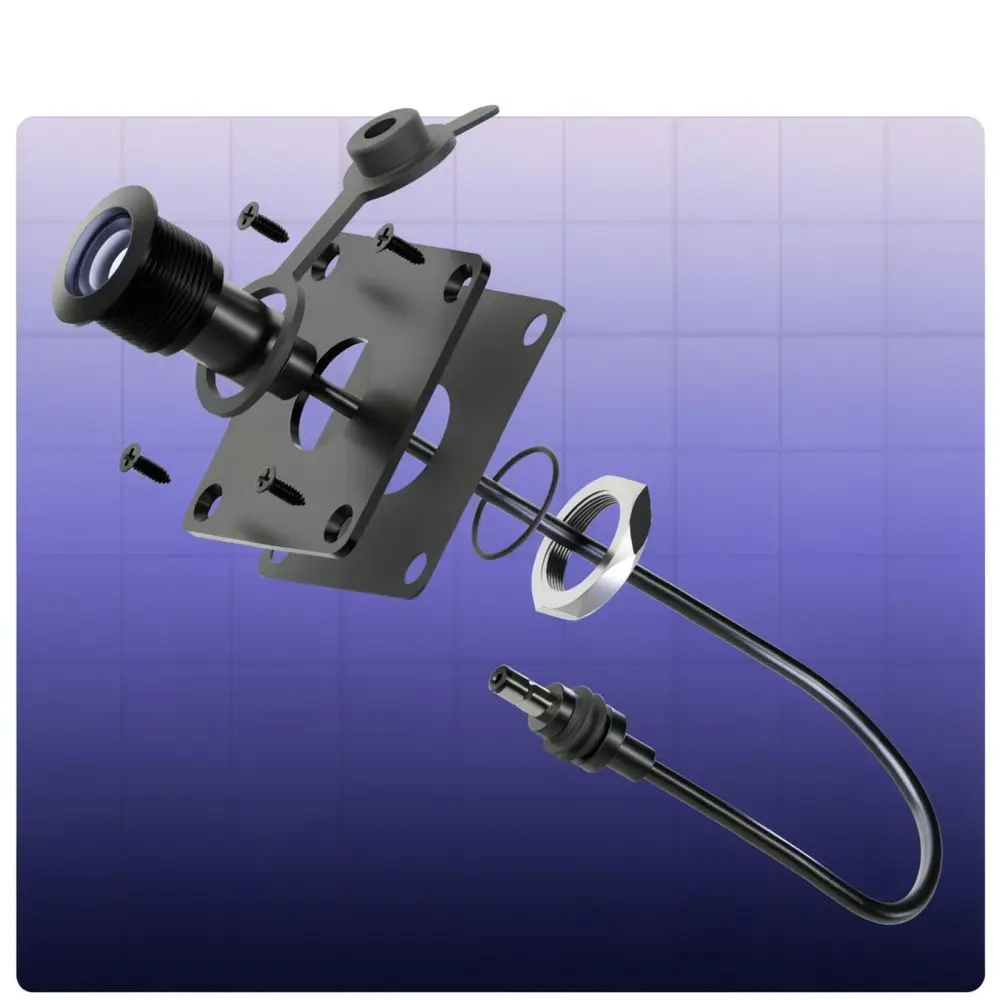 Robust DC 5521 Female Socket Connector Aluminum Case Waterproof Power Input Adapter For Marine RV Battery Storage