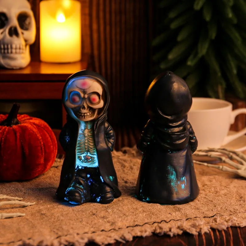 جديد هالوين الدائمة الهيكل العظمي رجل الزينة الإبداعية شبح مهرجان الرعب قناع رجل الراتنج الحرف الحلي