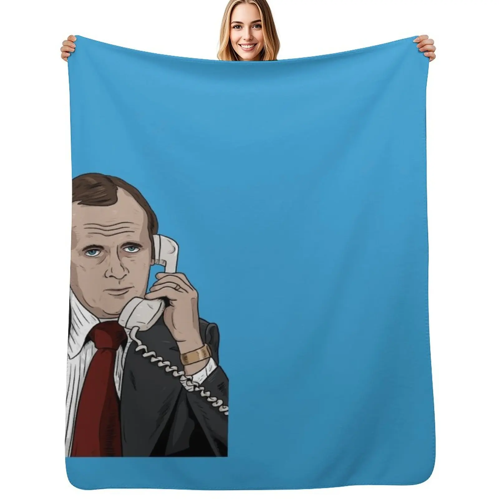 

Bob Newhart on the Phone Throw Blanket Nap Designers Personalized Gift Sofa Throw Blankets