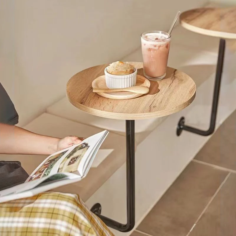 Coffee Table Circular Modern Luxury Restaurant Side Table Wall Mounted Small Round Table Coffee Shop Decoration Hanging