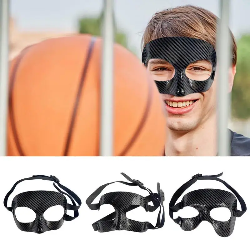 Basketball Mask Durable Face Guard For Broken Nose Adults Basketball Nose Guard Face Mask For Football Soccer Face Protection