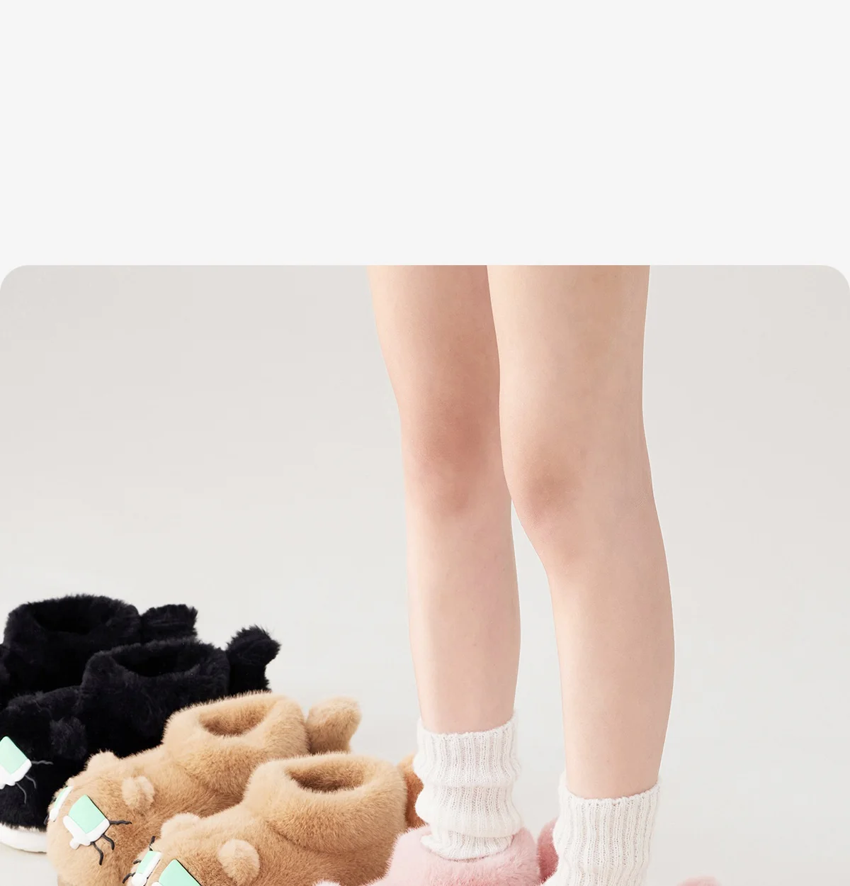 Neue Cartoon Schwarze Katzenstiefeletten für Damen, Winter Flauschige Plüschstiefel, Warme Indoor-Katzenpantoffeln, Unisex Flauschige Hausschuhe mit Schwanz – Detail 5