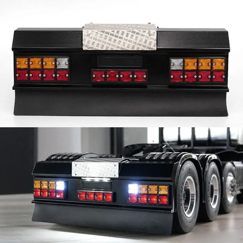 1:14th Scale LED Metal Tail Beam Tail Light Set for Tamiya RC Dump Truck SCANIA R620 R470 R730 LESU Car Accessories