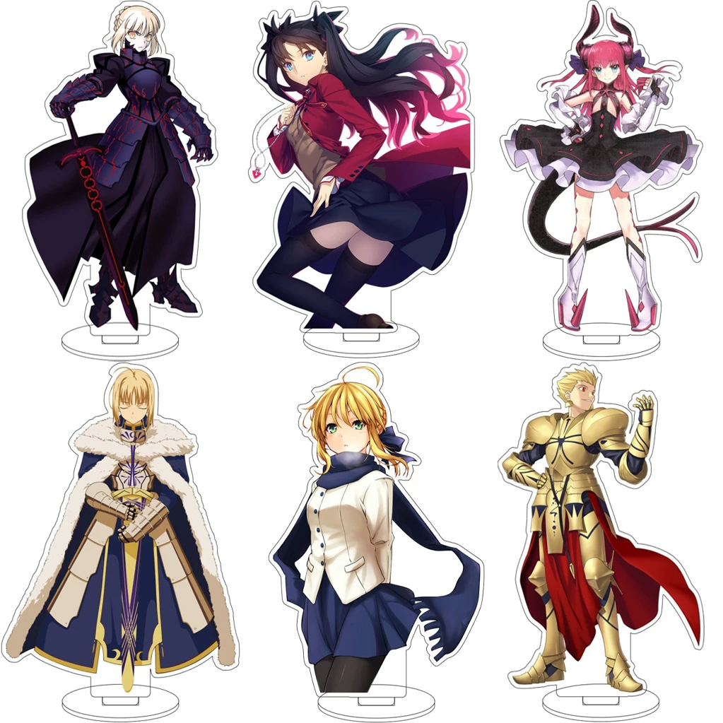 Figura acrílica de 16CM de Anime Fate/Zero Altria Pendragon Gilgamesh Joan of Arc Astolfo, adornos para regalos de Navidad