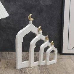 1 PC Candlestick Muslim Kaaba Dome Mosque Islamic Desktop Ornament Table Car Decor Crafts Gifts