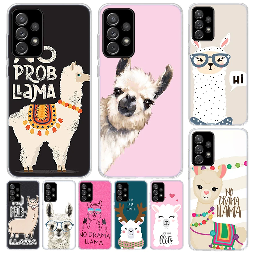 Lama Llama Alpacas Cover For Samsung Galaxy A51 A50 A71 A70 Phone Case A21S A31 A41 A10 A20E A30 A40 A01 A11 A6 A7 A8 A9 Coque