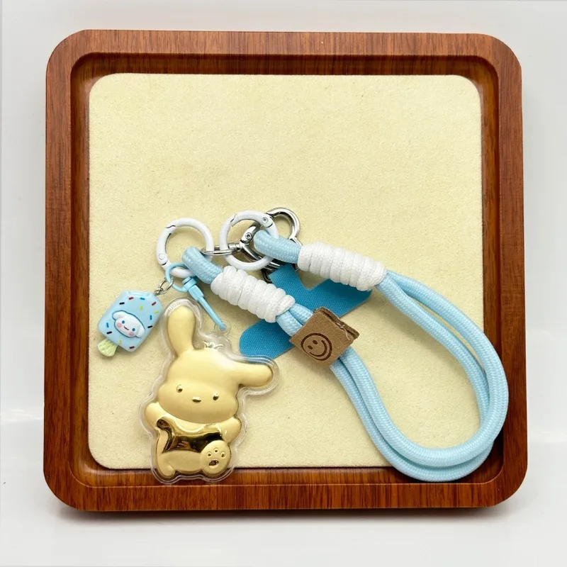 

Sanrio's New Kawaii Pochacco Mini Keychain Japanese Cartoon Backpack Accessory Car Key Pendant for Children's Festival Gift