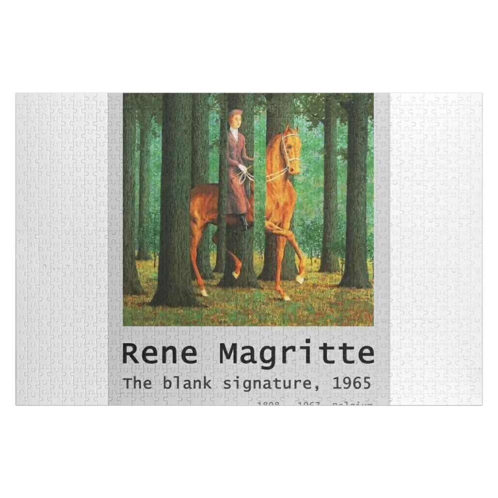 

The blank signature, 1965 Rene Magritte Jigsaw Puzzle With Photo Personalize Personalised Jigsaw Puzzle