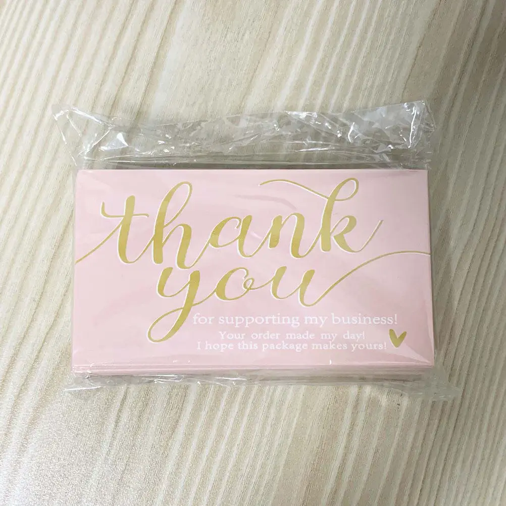 

50Pcs Thank You Cards for Small Business Elegant Appreciation Notes for Orders Packaging Weddings Baby Showers Motivational