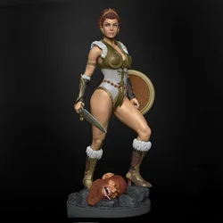 1/24 Scale Resin Figure Model Kit Ancient Female Warrior Teela 3D Fantasy Hobby Miniature Unassembled  Unpainted
