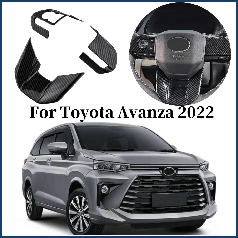 Para Toyota Avanza 2022 2023 2024 2025 cubierta de Panel de volante de coche pegatina embellecedora accesorios decorativos interiores