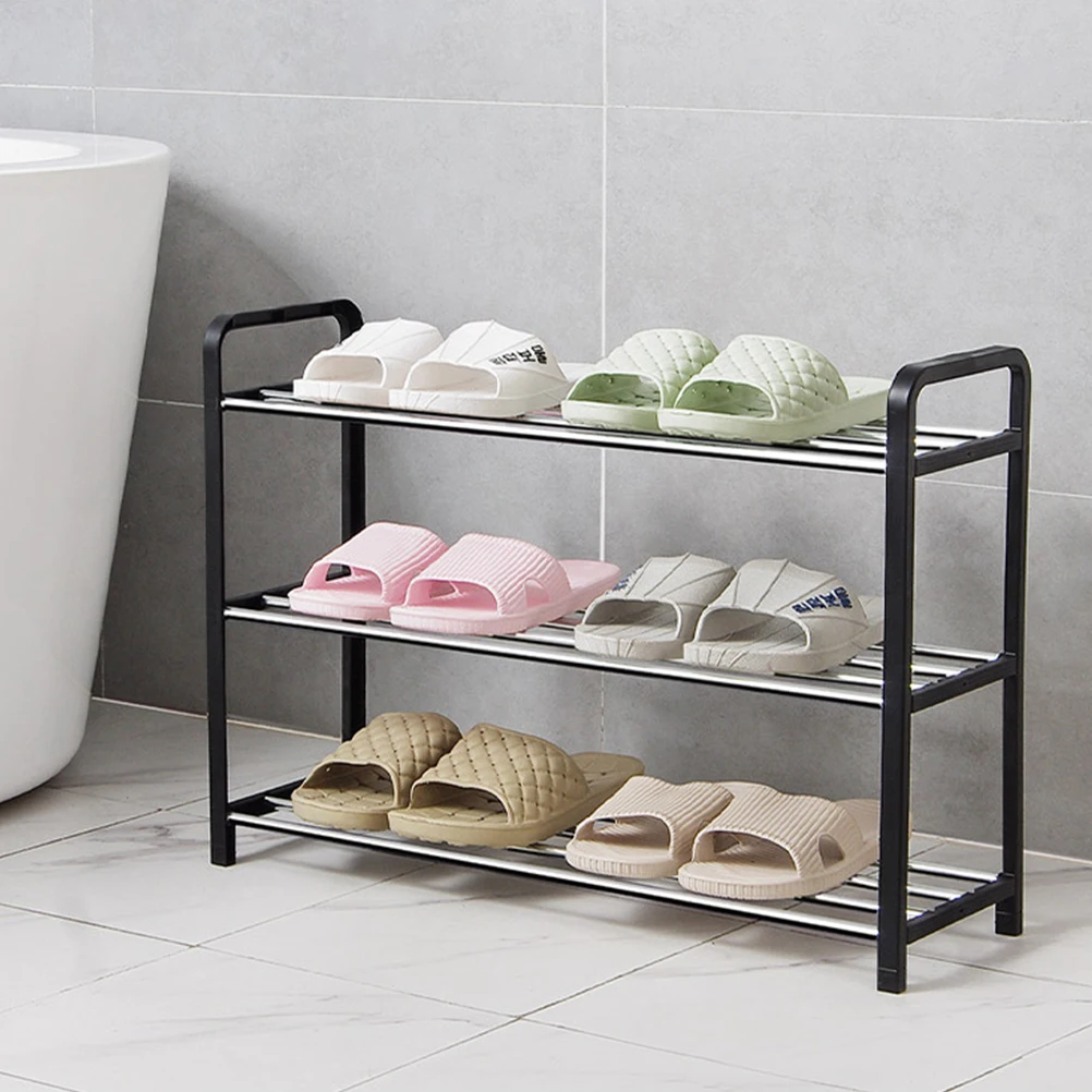 

1pc Household Multi-Layer Storage Three-Layer Organizer Three-Layer Shelf Pp Steel Shoe Shelf Space-Saving Shoe Holder
