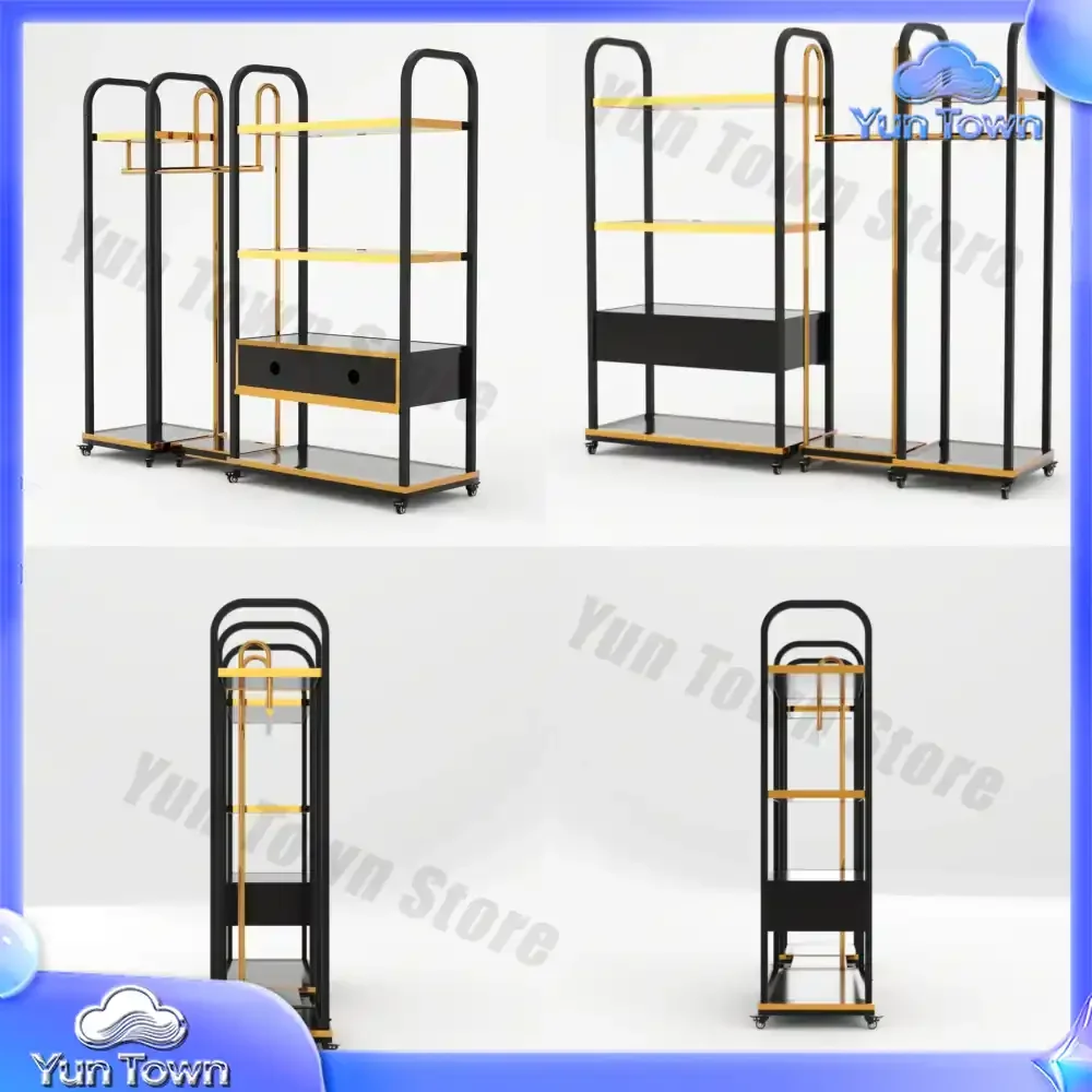 Luxury Clothing Retail Garment Store Interior Design Ideas Metal Floor Stand Men Suit Clothes Display Rack For Shop