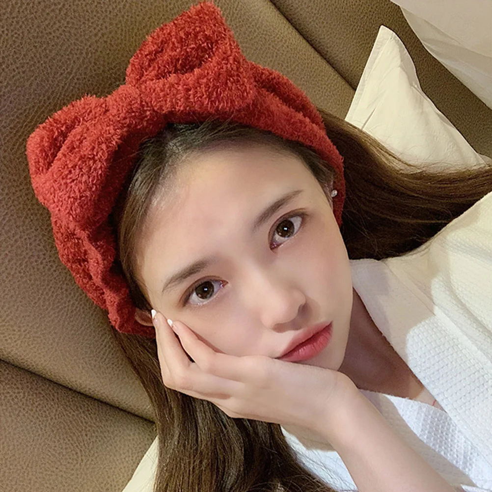

Chic Bowknot Headwear Women Girls Sports Yoga Shower Makeup Elastic Hair Band Red Hair Band Sports Hairband Women Headbands