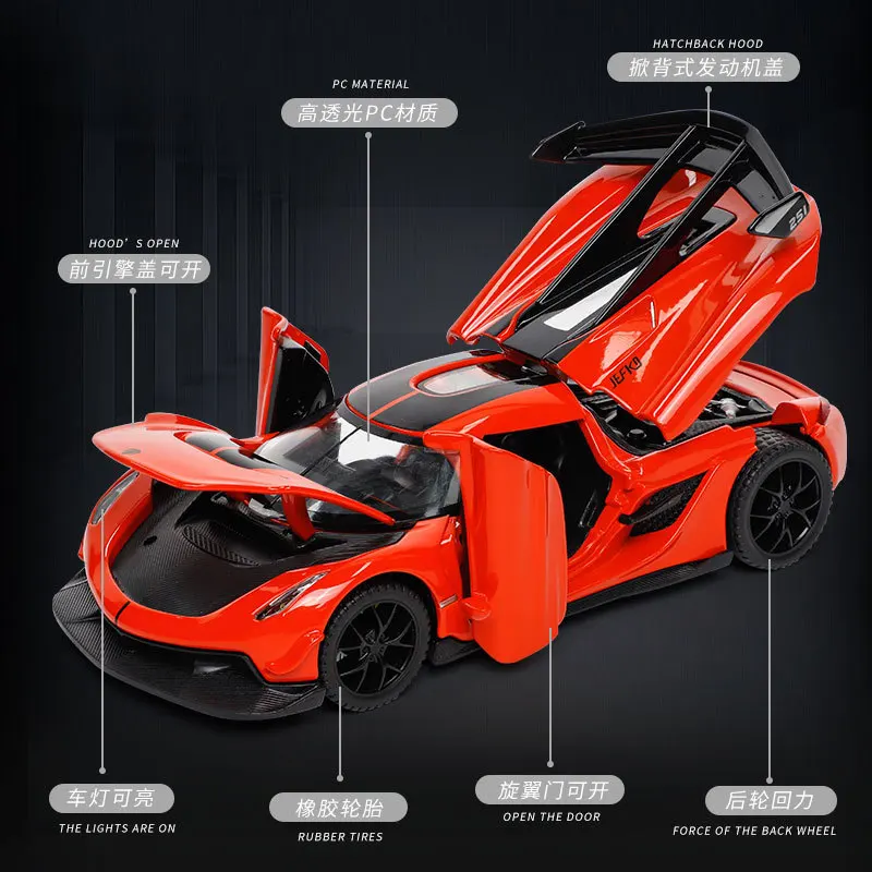 Voiture de sport en alliage, édition limitée, modèle 1:32, son et lumière, voiture jouet pour enfants, Collection d'ornements de table, cadeaux pour enfants