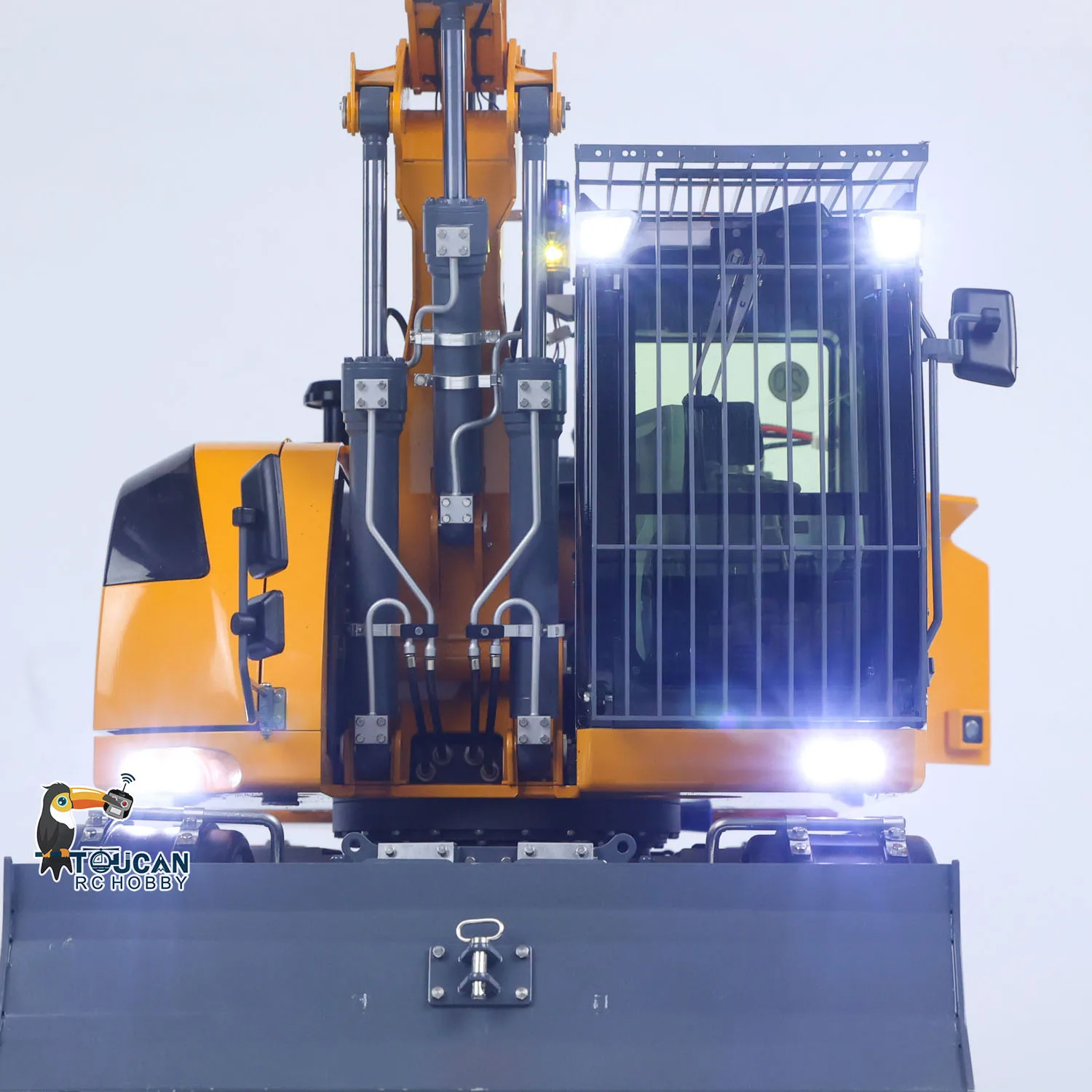 New 1/14 CUT 914 RC Hydraulic Excavator Wheeled Digger Remote Control Metal Machine 8CH Valves Construction Vehicle Truck Cars