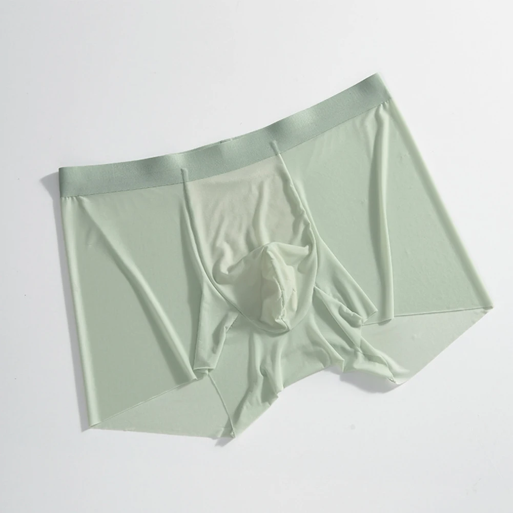 Classic Trunks Ice Silk Trunks For Underwear Collection Breathable Fabric Lightweight Design For Men s Fashion