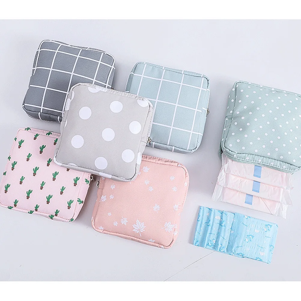 

2 Pcs Toiletries Travel Bag Sanitary Napkin Storage Outdoor Towel Pouch Little Wallet for Girls